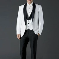 black mans suits for wedding customize made party suit dinner suit groom wear best man wear three pieces suitjacketpantsvest