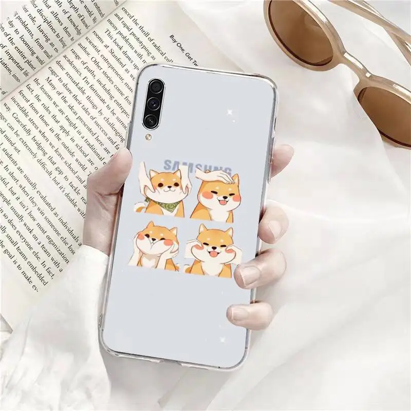 

Cartoon Corgi cute animal Phone Case Transparent for Samsung A71 S9 10 20 HUAWEI p30 40 honor 10i 8x xiaomi note 8 Pro 10t 11