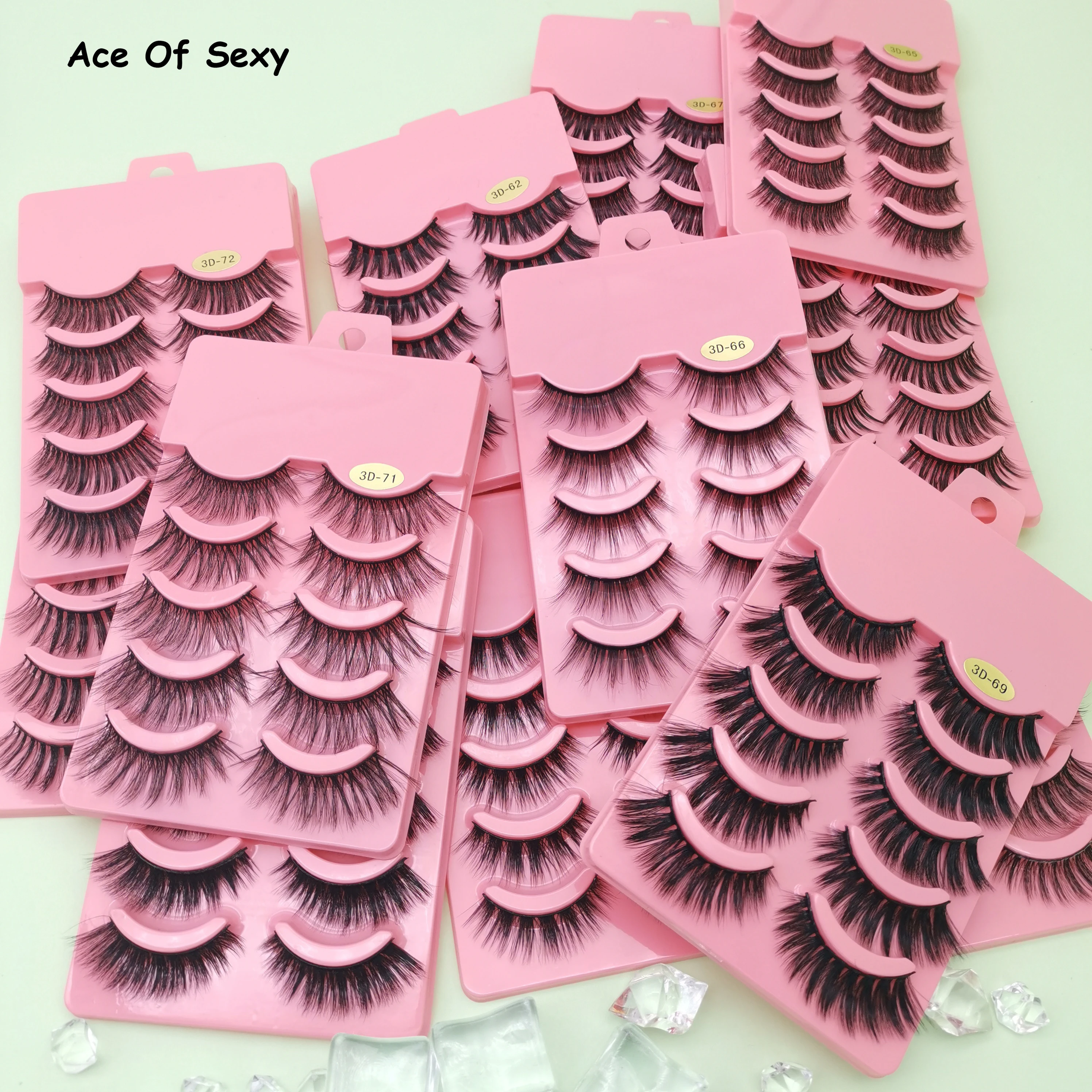 5 пар 3D норковые накладные ресницы натуральные мерцающие пушистые объемные