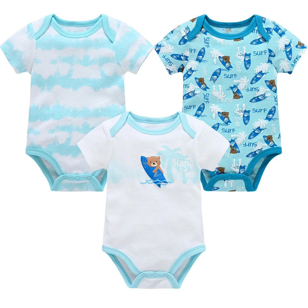 

Honeyzone Summer Newborn Short sleeve Baby Girls 100% Cotton Bodysuits Infant Body Short Sleeve Baby Jumpsuit Cartoon ropa bebe