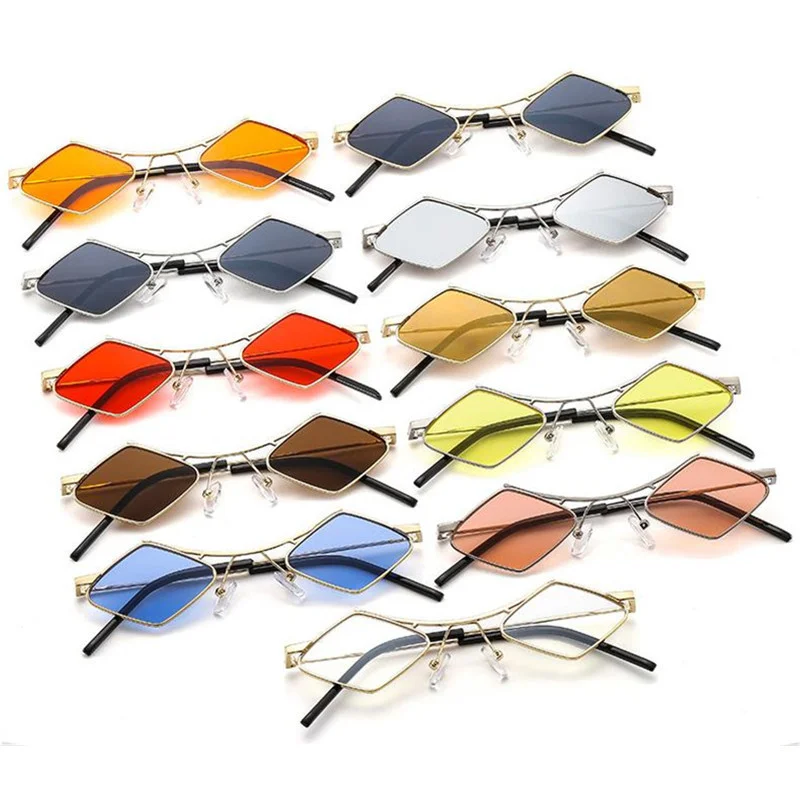 

Fashion Sunglasses Personality Rhombic Sun Glasses Unisex Cat Eye Eyeglasses Anti-UV Spectacles Alloy Frame Ornamental Adumbral