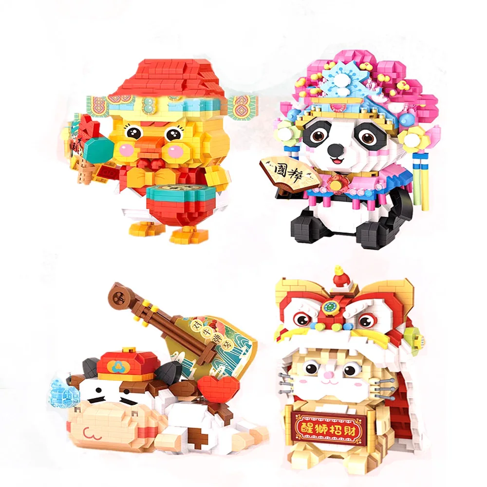 

1070pcs+ LOZ MINI Building Blocks Animal Creative Chinese Tradition Culture/Spring festival/New Year's Collection toys 9273 9274