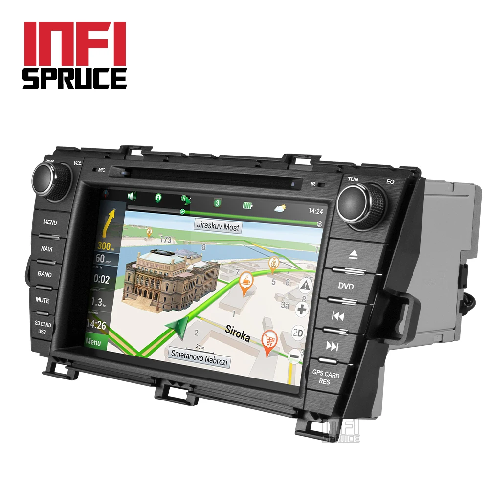 Fersinny android 9,0 автомобильный dvd 8 дюймов для Toyota Prius 2009-2013 Автомобильный gps умное радио видео WIFI мультимедийный проигрыватель