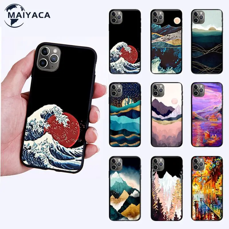Лидер продаж милые модные с тиснением и изображением Ukiyoe мобильный телефон чехол