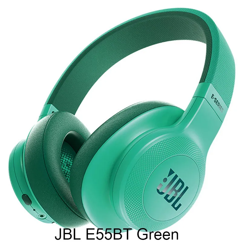 JBL E55BT Green Оригинальные JBL E55BT беспроводные Bluetooth наушники портативные складные наушники супер бас наушники AUX в HiFi Спортивная гарнитура с микрофоном - Цвет: JBL E55BT Green