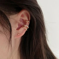 fashion 3 pcs ear cuff set clip earrings ear cuffs fake piercing earrings for women trend jewelry 2021 gift
