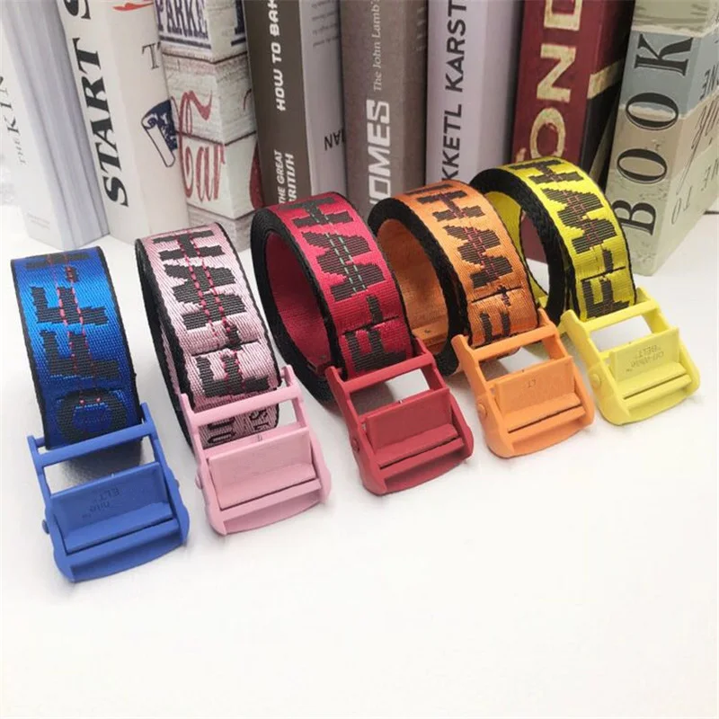 

The Correct Version Of The Obvious Facts Fair White Belt INS Fashion Industrial Style Embroider0y Men's And Women's Waistband