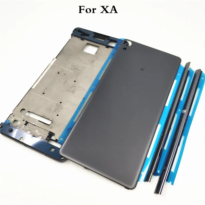 

Полный корпус средняя передняя рамка для Sony Xperia XA F3111 F3112 F3115 + Боковая направляющая полоса с кнопками