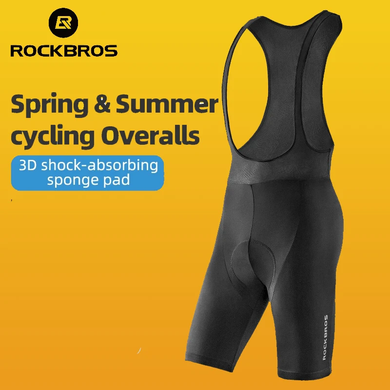 

ROCKBROS Cycling Bibs Shorts Mountain Bike Breathable Man's Padded Tights Triathlon Pro Shockproof Men Bicycle Shorts Under Wear