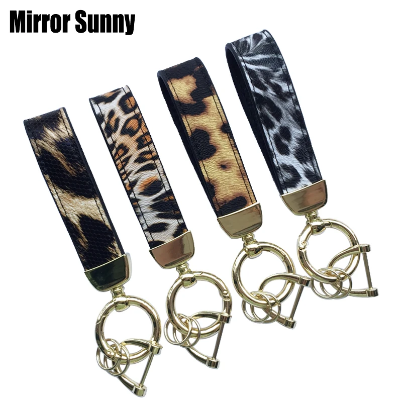 High Quality Leopard Pattern PU Leather Car Keychain Suitable For Key Remote Control Lovers Friends Gift Wallet | Багаж и сумки