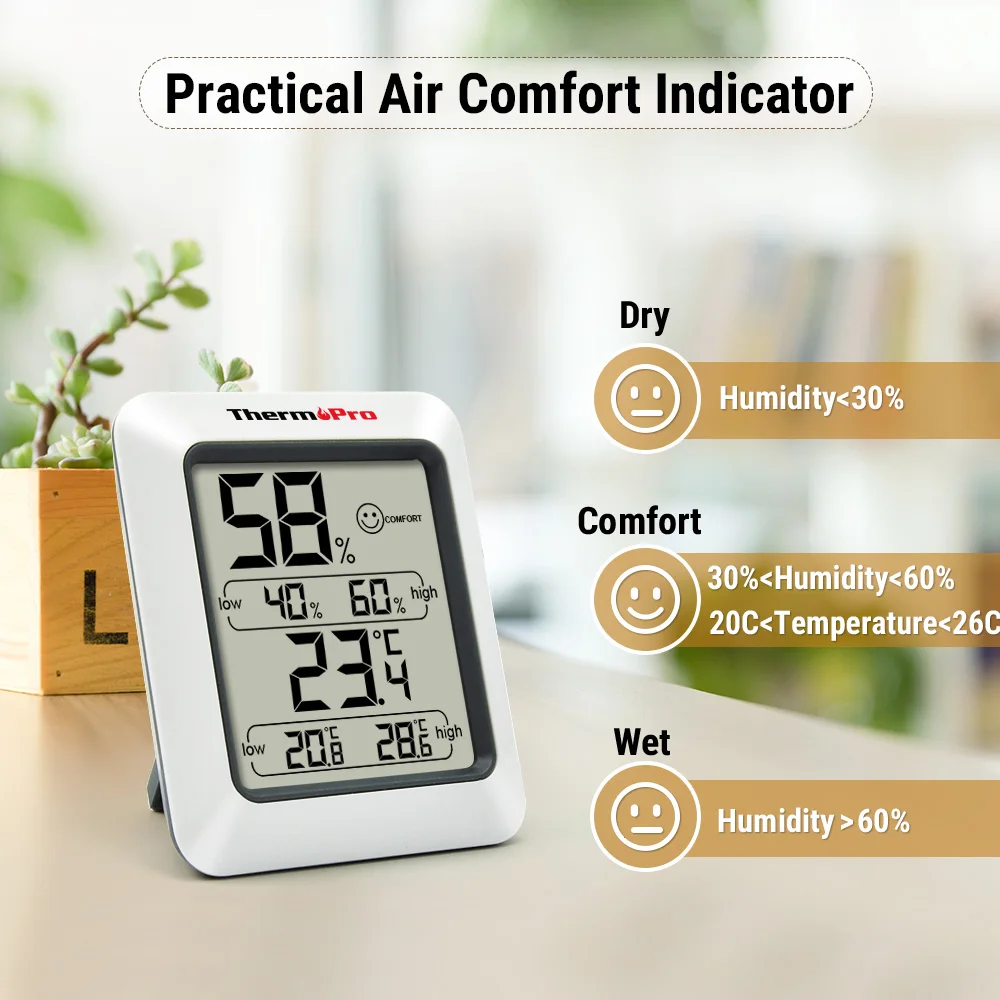 ThermoPro TP50 гигрометр термометр Крытый Влажность монитор метеостанция
