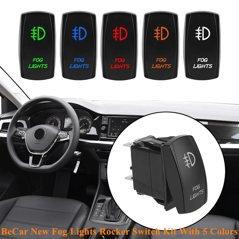 BeCar 1 шт. светодиодный Универсальный SPST предназначен Противотуманные фары
