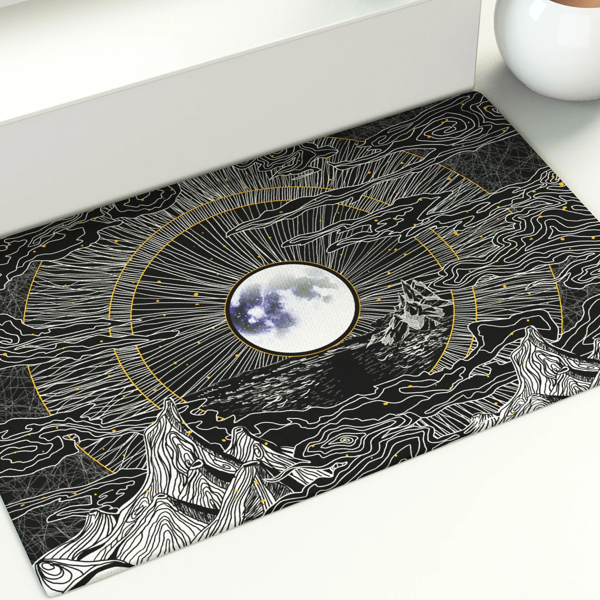 

Напольный коврик Moon, ковер для кухни, гостиной, спальни, ванной, с принтом в виде Таро, столик для детской комнаты