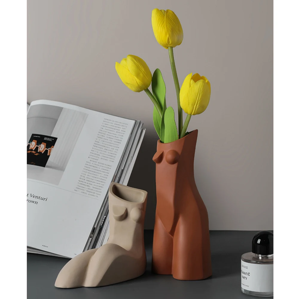 

Body Art Flower Vase Ceramic Vases Folk Nordic Home Tabletop Office Decoration Modern Creative Decorative Multicolor Plant