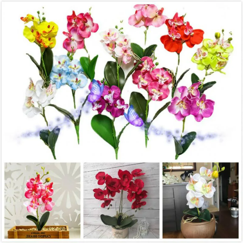 

1 piece of rayon multi color butterfly orchid flower moth artificial flower wedding party home holiday decoration
