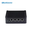 Qotom мини-ПК X86 4 Lan гигабитный Q190G4U Q192G4U с Celeron J1900 N2920 четырехъядерный VGA брандмауэр Многофункциональный Pfsense маршрутизатор