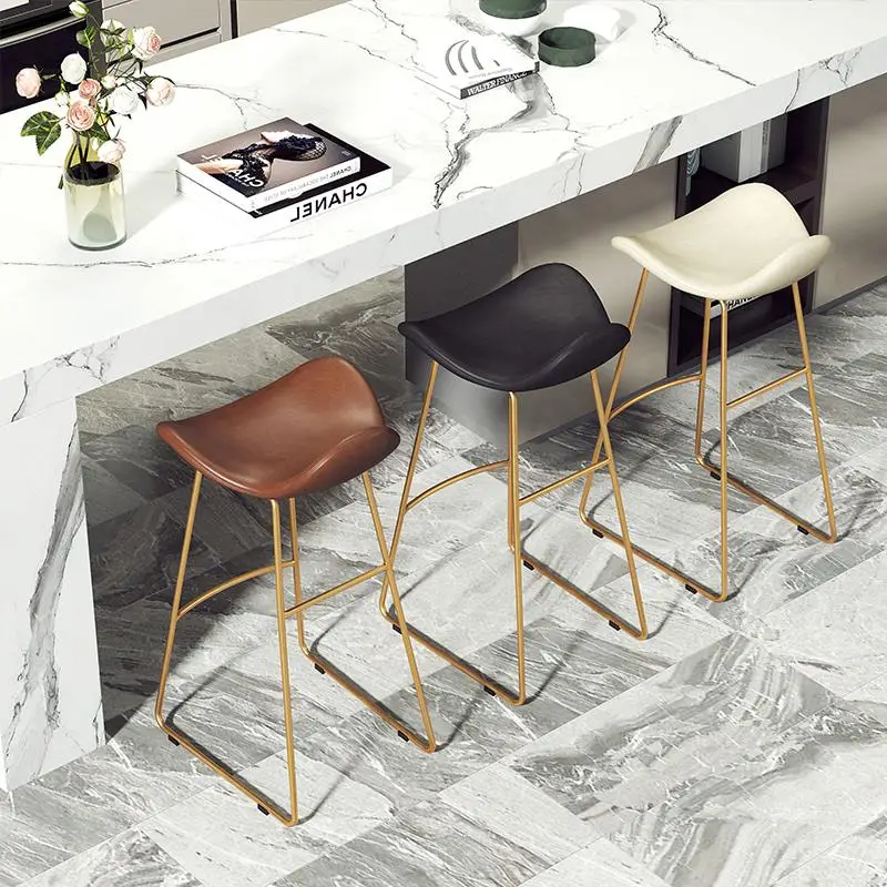 Современный барный стул в скандинавском стиле простой высокий для отдыха
