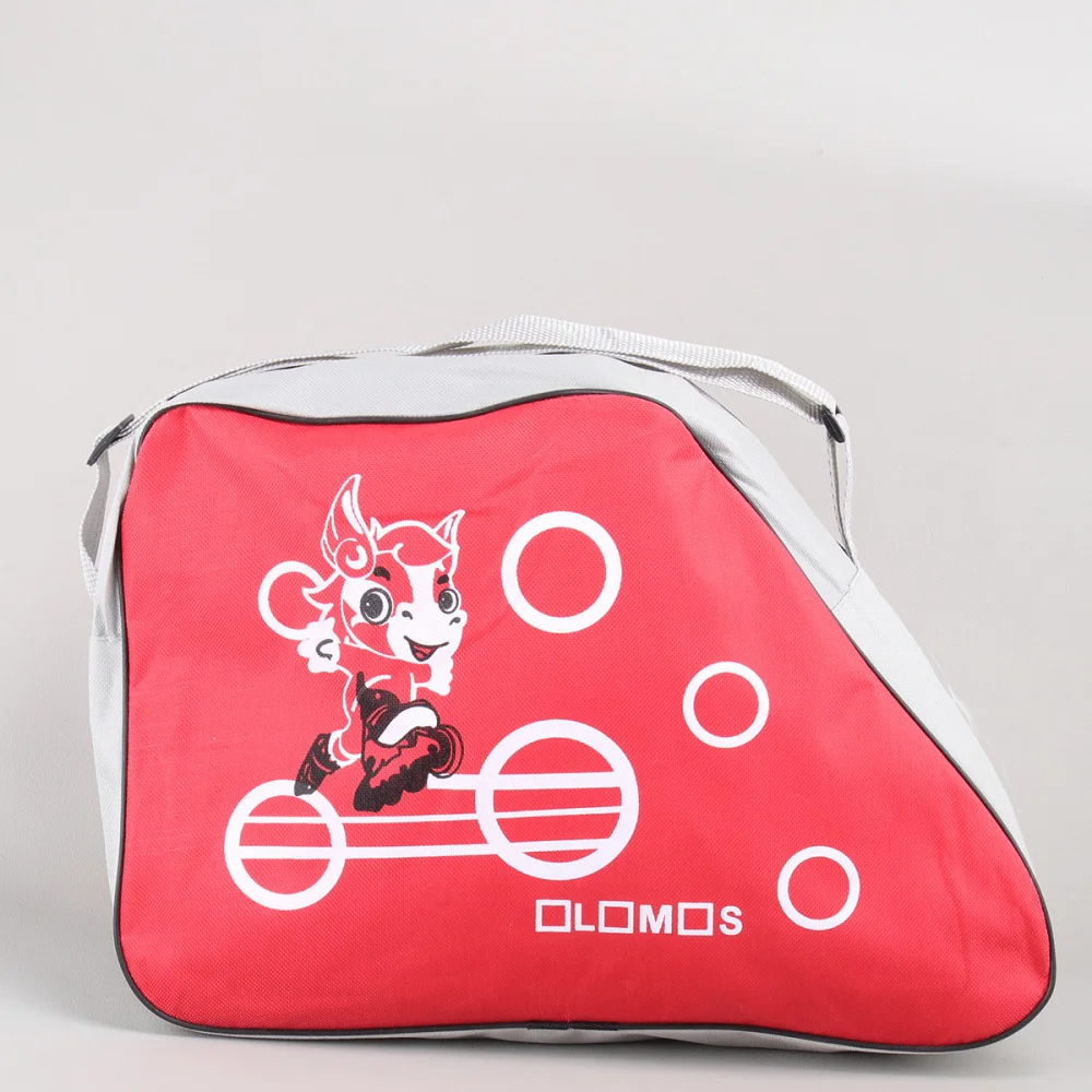 

Fashionable Printed Portable Skating Shoes Storage Bag Adjustable Shoulder Strap Storage Organizer Roller Storage Bag (Red