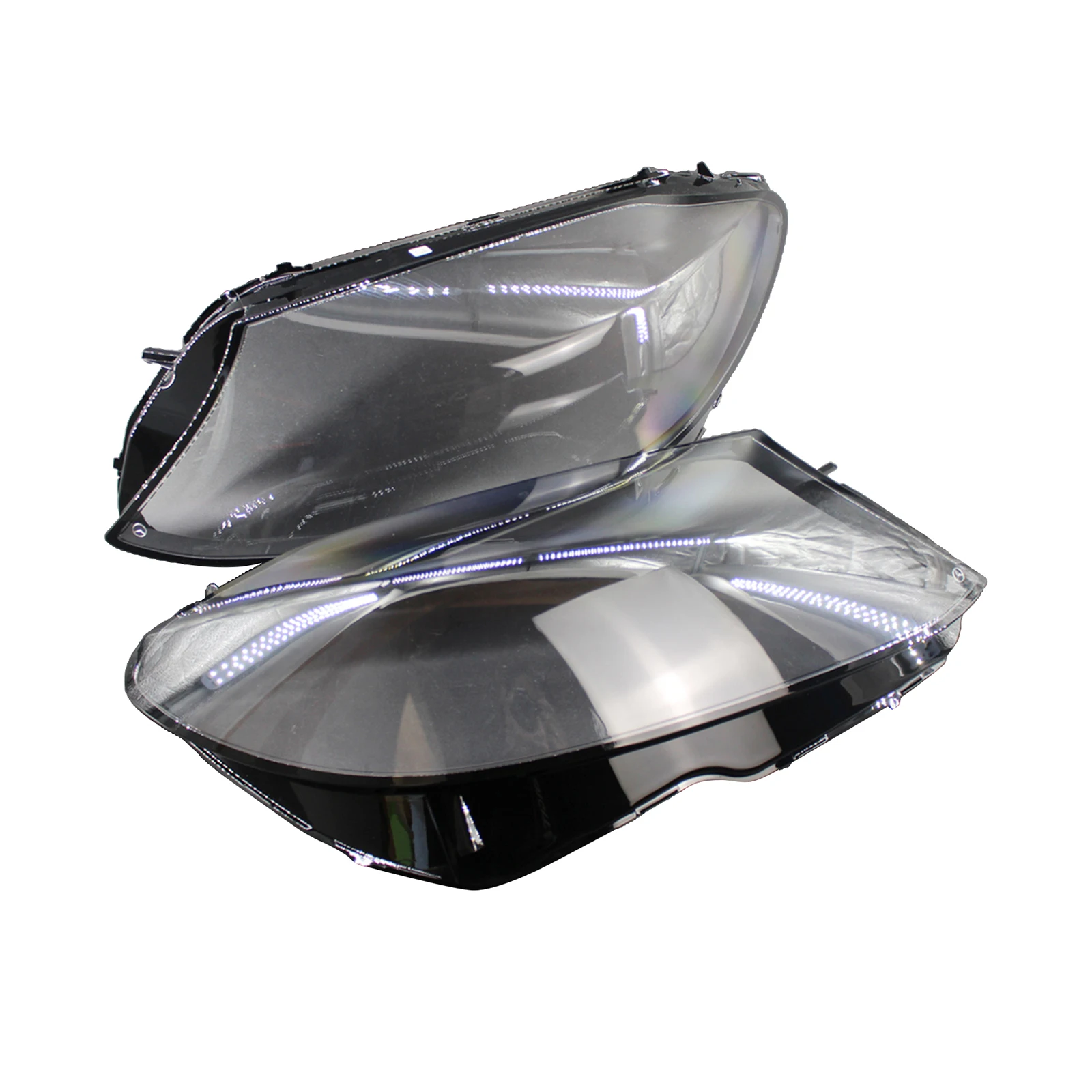 

Cars Front Lampshade Headlight Headlamp Len Lampcover Cover for Mercedes- W205 C180 C200 C280 C300