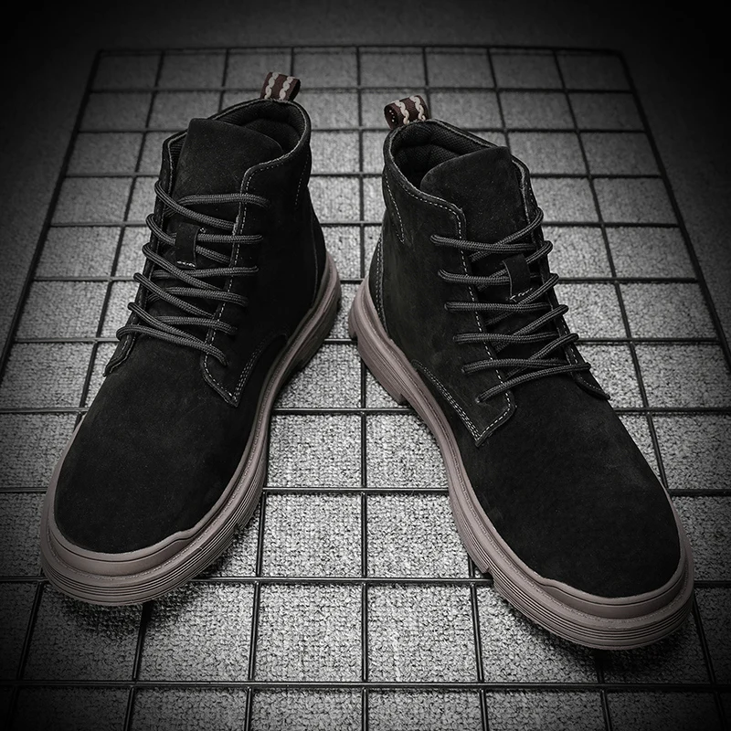 

Кроссовки мужские кожаные, дышащие, на шнуровке, весна, 2020