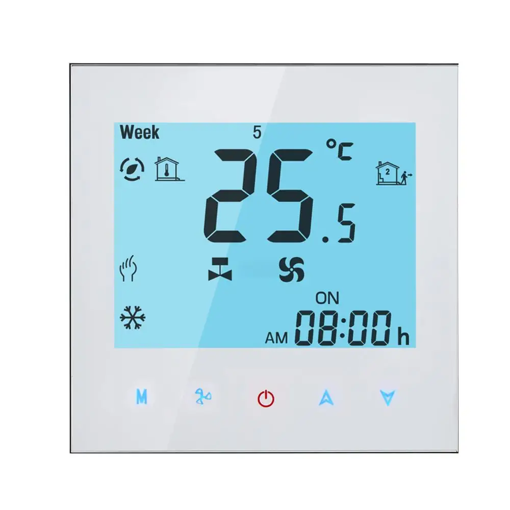 Центральный кондиционер термостат lcd отель сенсорный экран 4 трубы три скорости