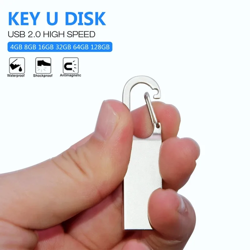 Металлический флеш-накопитель USB 2 0 флеш-карта зажим для ключа Пользовательский