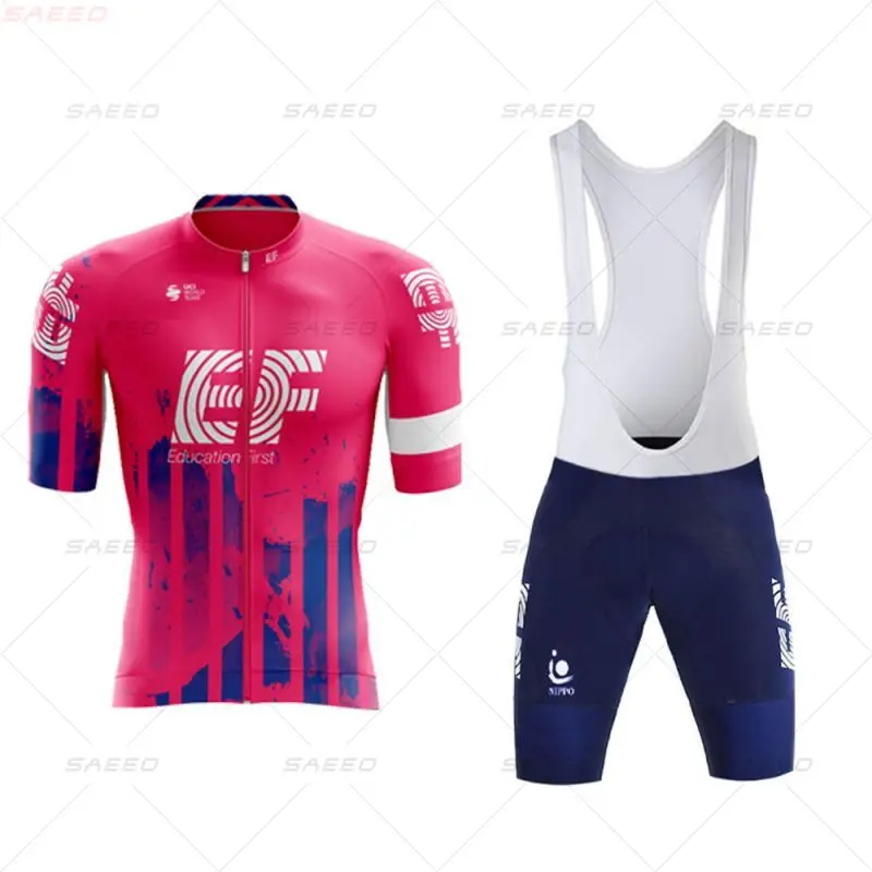 

New 2021 EF Team Cycling Jersey Set Cycling Clothing Road Bike Suit Bicycle Bib Shorts Maillot Ropa Ciclismo Ciclismo Masculino