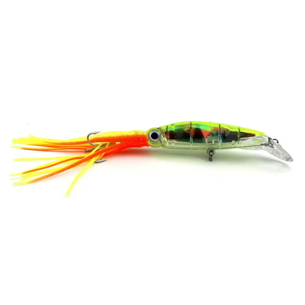 14 см пластиковая кальмарная лента Crankbait с кисточкой рыболовные приманки снасти |