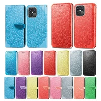 luxury leather phoen case for iphone 13 12 pro max mini flip wallet cover magnetic protect fundas fashion embossed pattern etui
