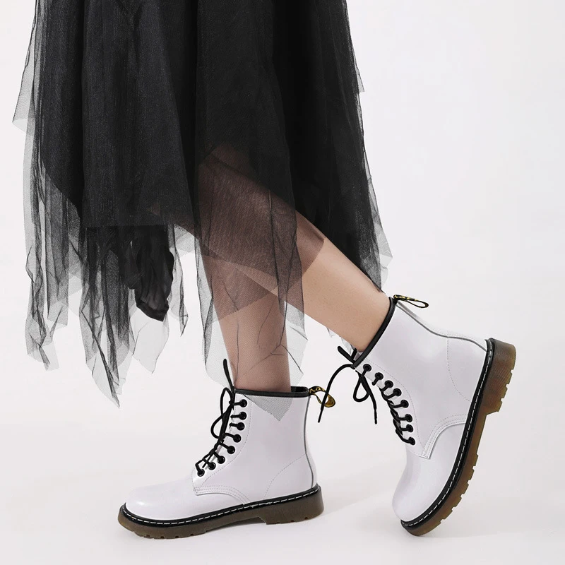 Новинка мужские Ботильоны Ботинки martin ботинки из натуральной кожи в байкерском