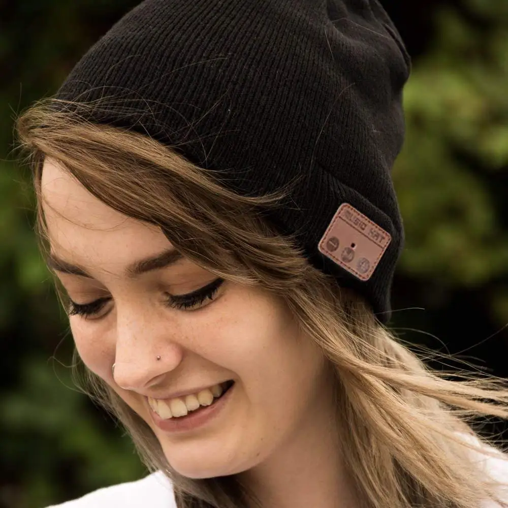 Беспроводной с наушниками, Bluetooth бини шапка, Кепки со съемной Bluetooth гарнитура наушники Динамик Mic Спорт на открытом воздухе шляпа лучшие подарки