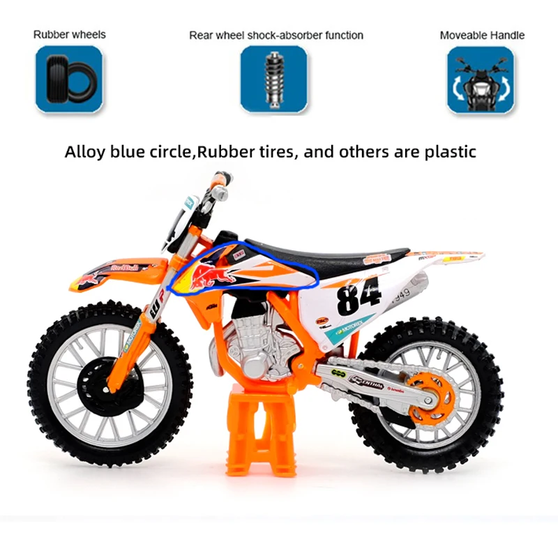 Модель Bburago 1:18 2018 450 SX-F SXF 2014 No.5 Ryan Dungey redbull гоночный Мото Кросс эндуро мото rcycle