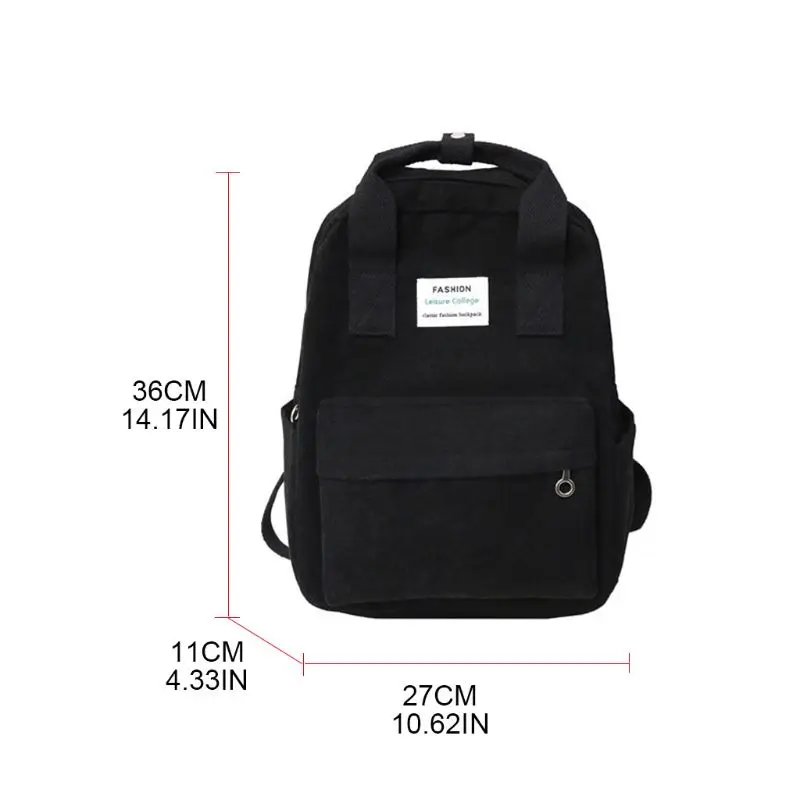 

Women Backpack Corduroy Casual Rucksack for Teenage Girls Female School Shoulder Bag Bagpack