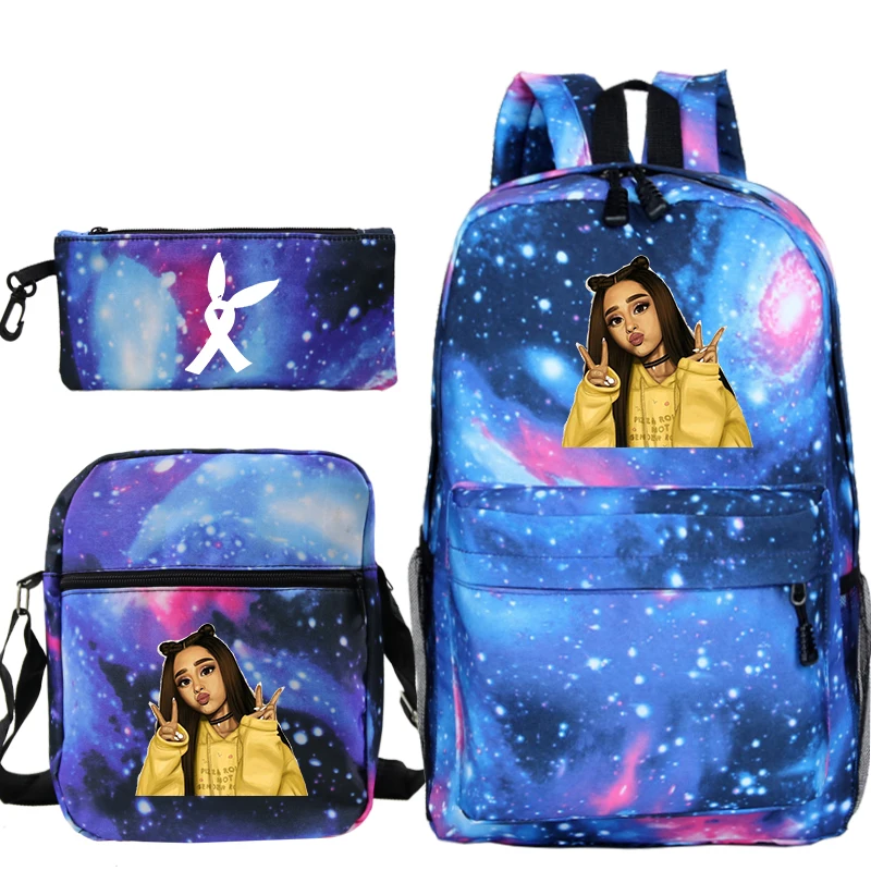 Модная сумка Mochila Ariana Grande, рюкзак с принтом, школьная сумка для мальчиков и девочек, сумка для путешествий/ноутбука, сумка с ручкой через плечо, сумка