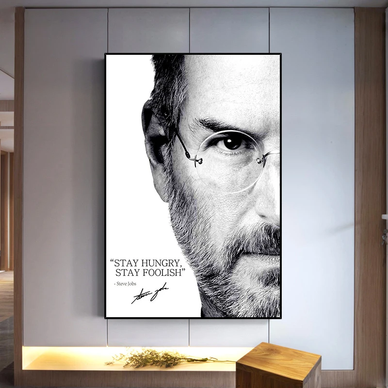 

Jobs Steve Classice Canvas Painting Figure Portrait Wall Art Posters and Prints Modern Wall Pictures for Living Room Home Decor