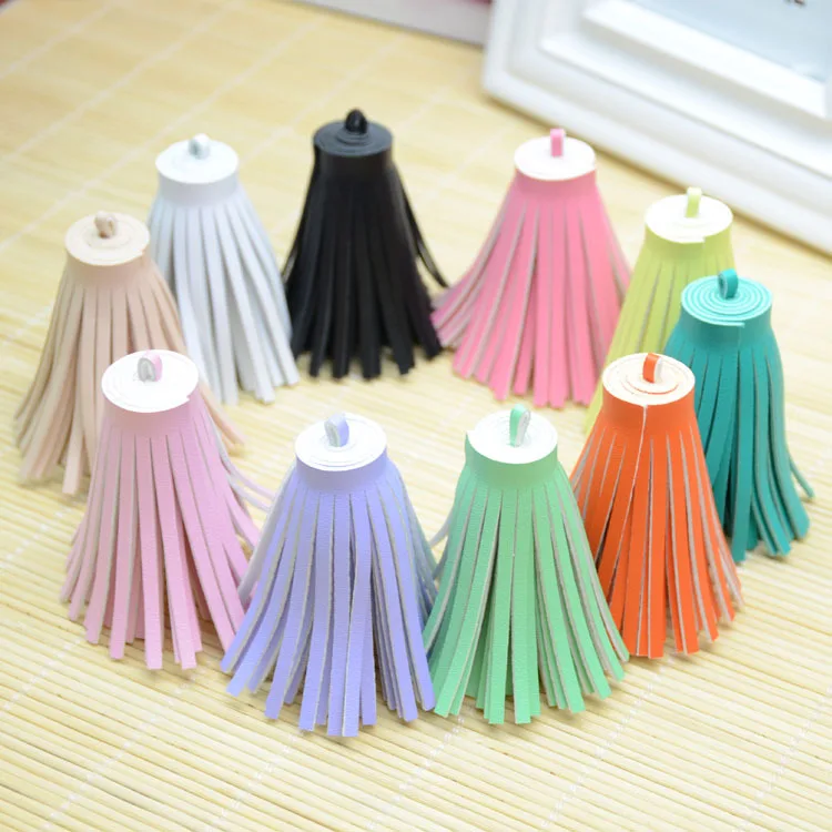 Tassel Keychain Leather Diy Key Chain Accessories Car Handbag Purse Phone Bag Pendant Black 2021 Trinket Porte Clef Chaveiros | Украшения и