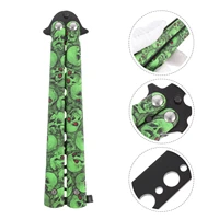 1pc blunt balisong ghost head design balisong practice training cutter