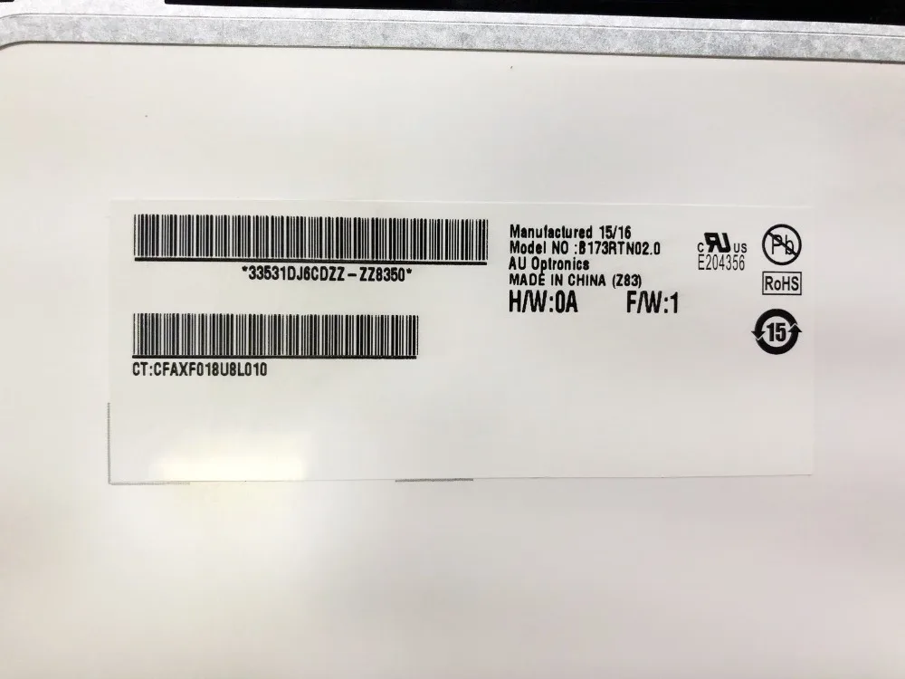 

B173RTN02.0 17,3 "ЖК светодиодный экран HD + 1600x900 новая Замена