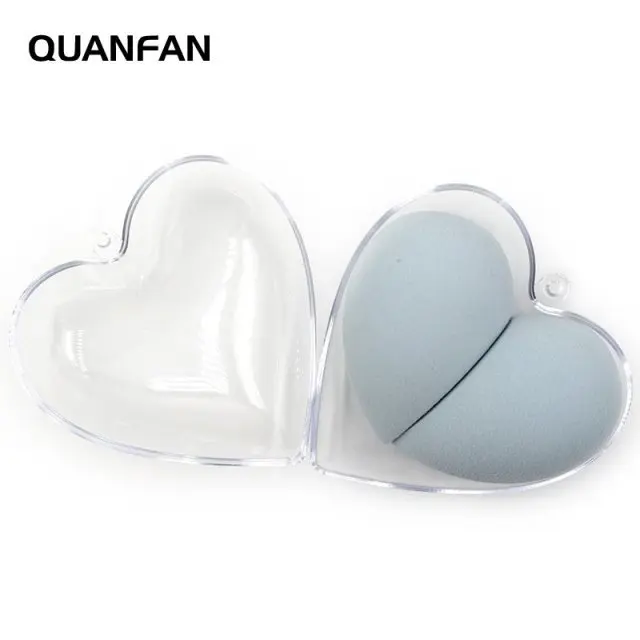 Губка для макияжа в форме сердца 2 шт./компл. коробка из нелатексного материала