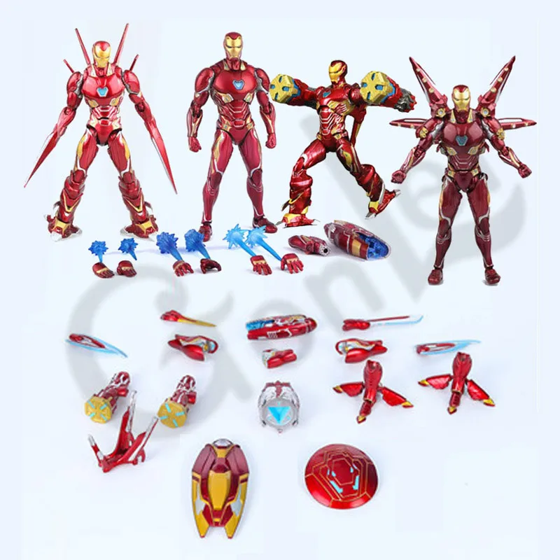 Чудный Фильм Мстители 4 эндигра SHF Железный человек MK50 нано набор оружия 2 фигурка Коллекционная модель игрушки куклы подарок