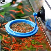 new aquarium feeding ring fish tank station floating food tray feeder square circle accessory water plant buoyancy suction cup 2