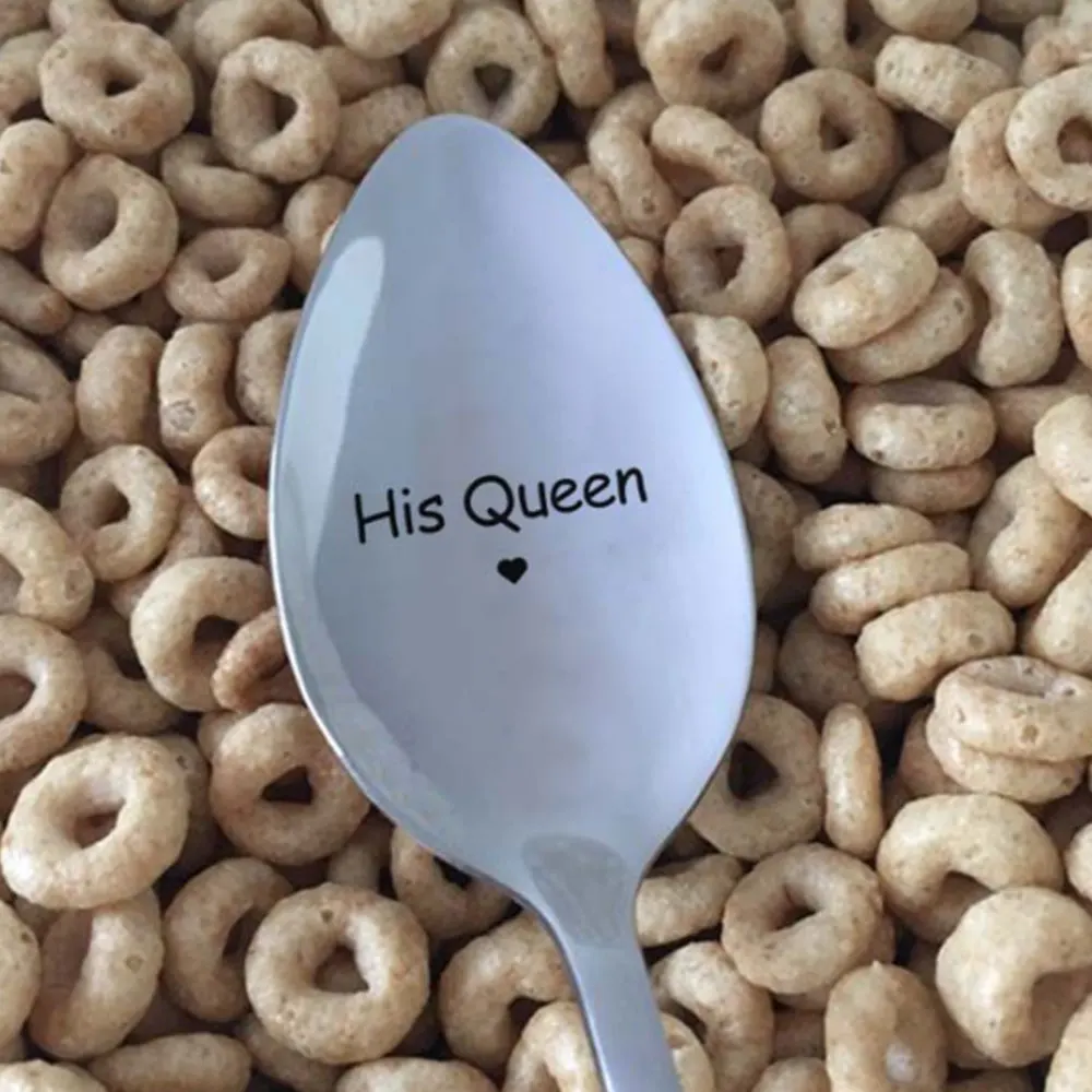 День Святого Валентина Кухня Мороженое кофейная чайная ложка ложки его королева