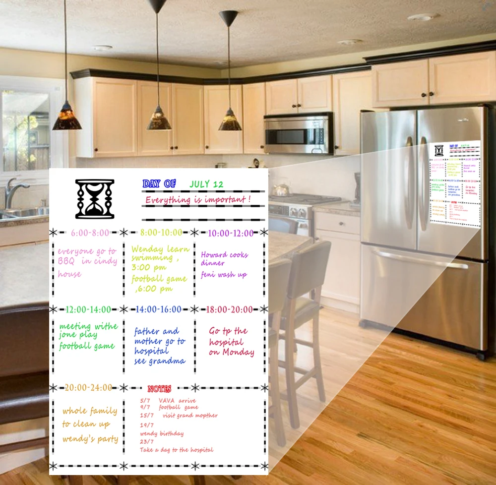 Магнитная доска для сушки стирания с магнитом еженедельник|Доска лекций| |