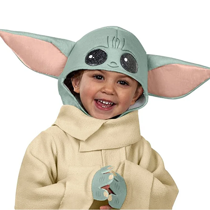 

Halloween Hot Star Cosplay Wars The Baby Yoda-boy Party Costume Robe With Hat Fancy Festival Performance Dress