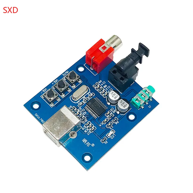 5 шт. PCM2704 DAC USB к S/PDIF звуковая карта hifi декодер плата 3 мм аналоговый коаксиальный