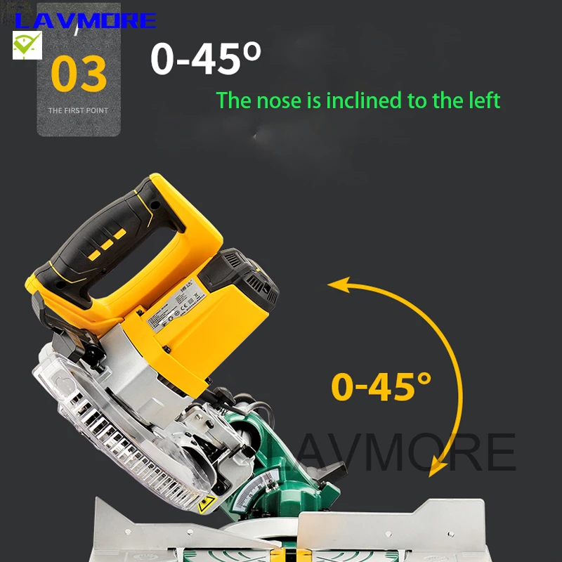 

7 Inch Household Lithium Mire Saw Woodworking Angle Cutting-off Aluminum Cutting Machine Sliding Mitre Saw