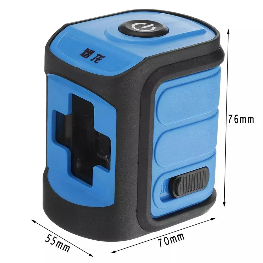 

2 Lines Horizontal Cross Laser Level Instrument Flexibility Stability Wear Resisting Meter Waterproof Self-leveling 76X70X55mm