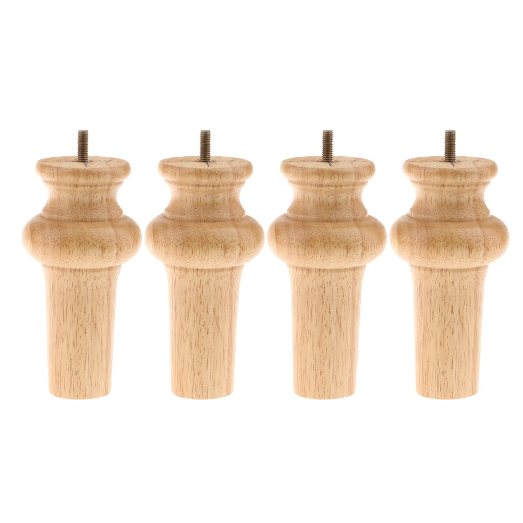 4-Pack Wooden Tapered Sofa Legs Cupboard Furniture Replacement Feet Plinth 15cm |