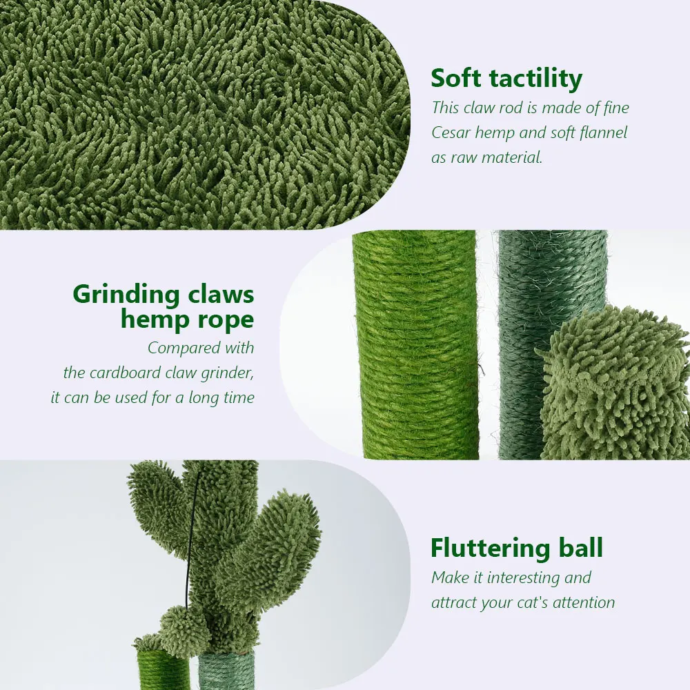 

Cat Climbing Tree Cactus Shape Cat Scratcher Pet Products Cat Tree Toys Playground Cat Scratching Post Shelves Protect Furniture