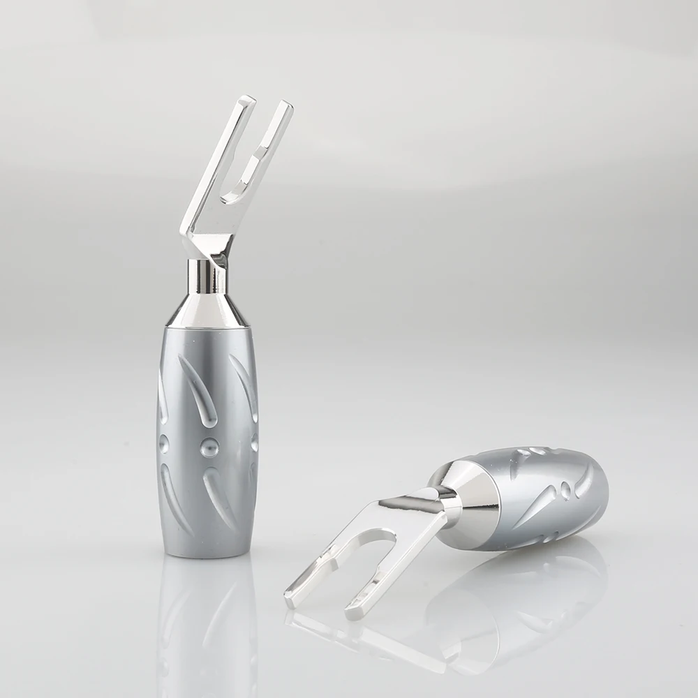 4 шт. Виборг VS701R Родиевые разъемы лопатки для динамиков Hifi Чистая медь разъем